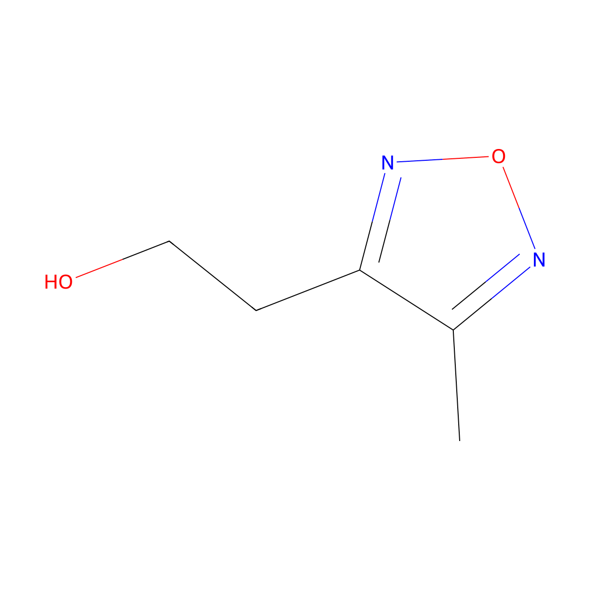 2-(4-Methyl-1,2,5-oxadiazol-3-yl)ethanol molecular structure, CAS 80586-54-5