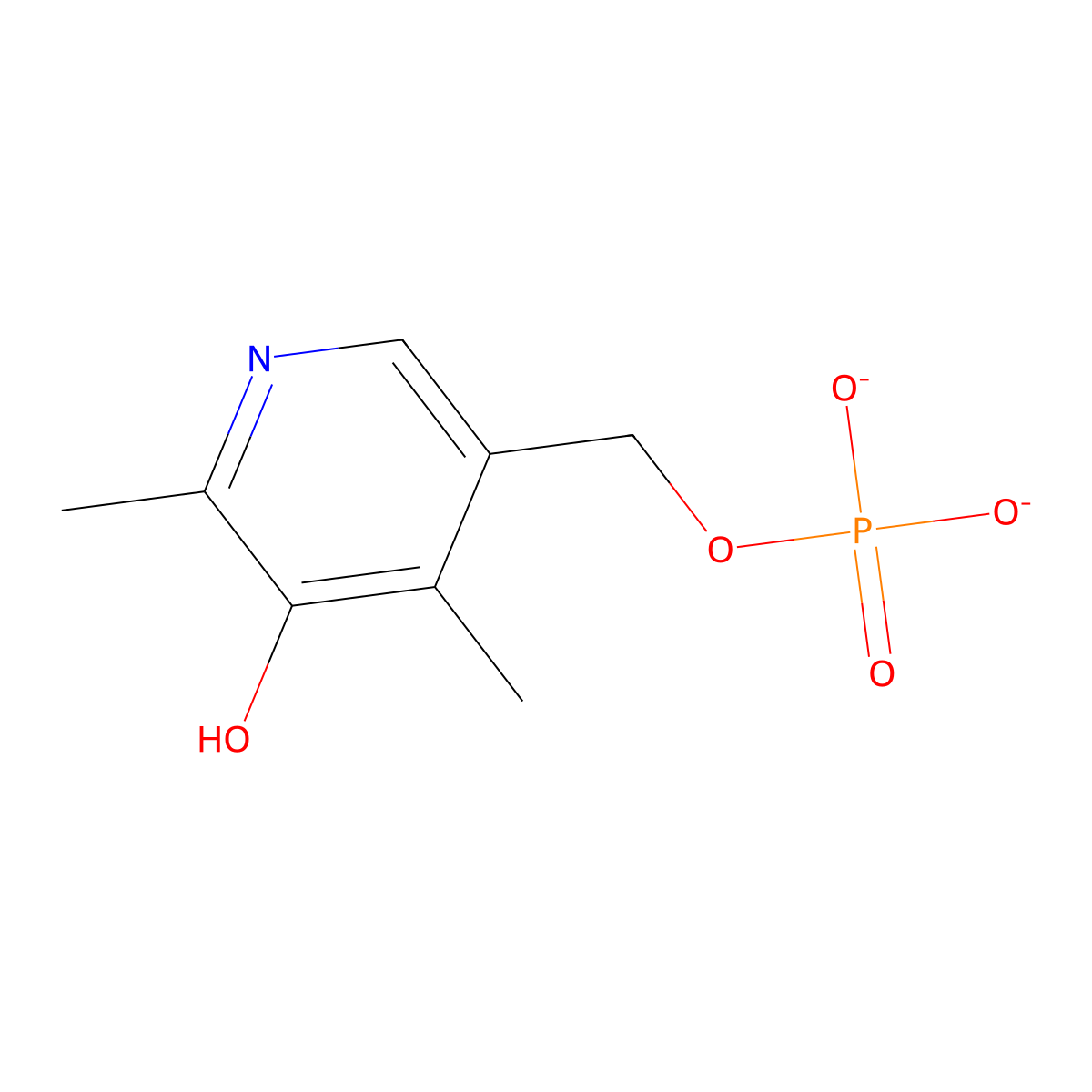 Vitamin B6 molecular structure, CAS 8059-24-3