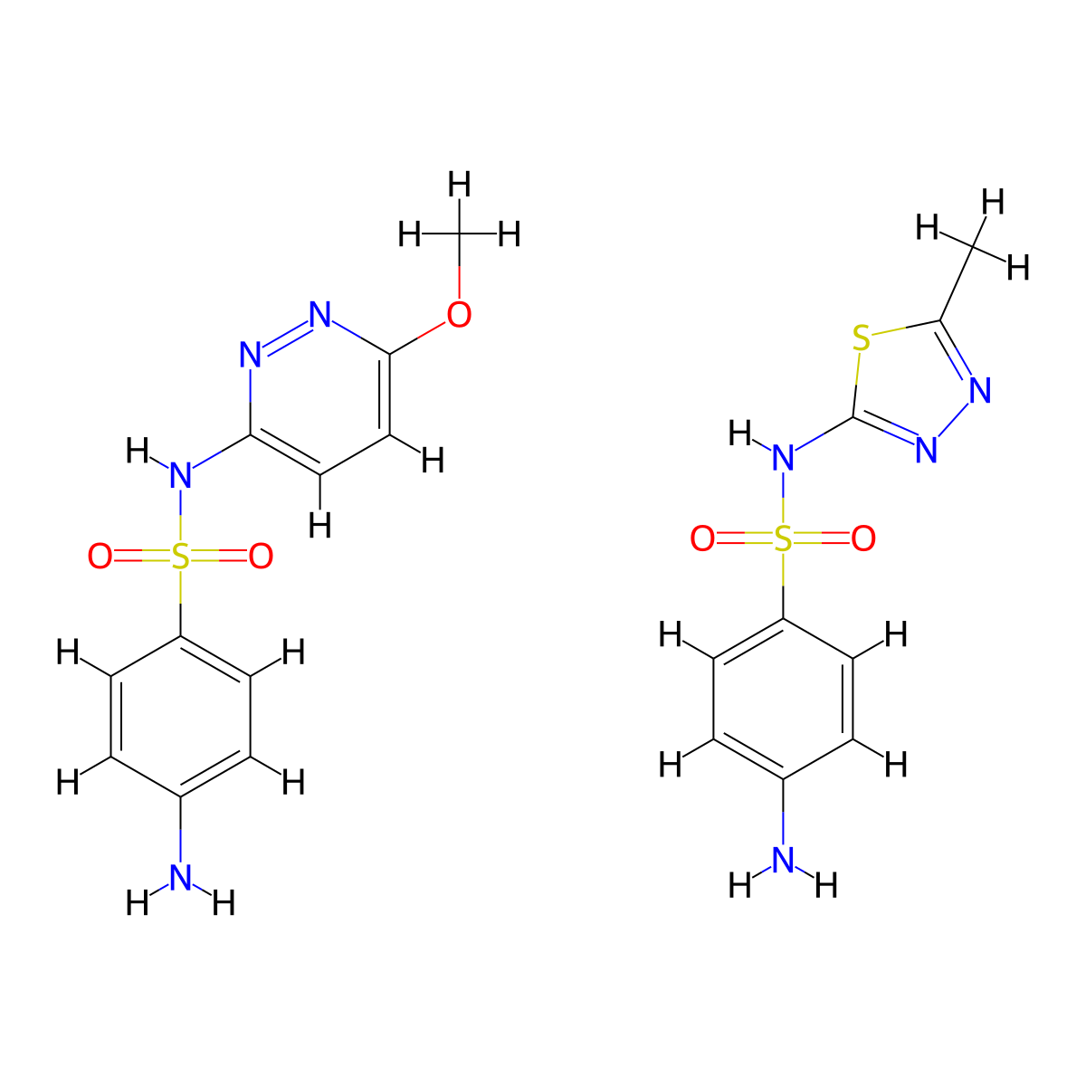 Sulfapral molecular structure, CAS 8059-46-9