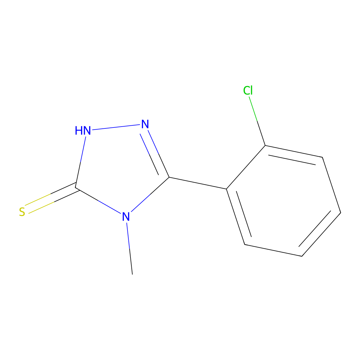 5-(2-chlorophenyl)-4-methyl-4H-1,2,4-triazole-3-thiol molecular structure, CAS 80590-50-7