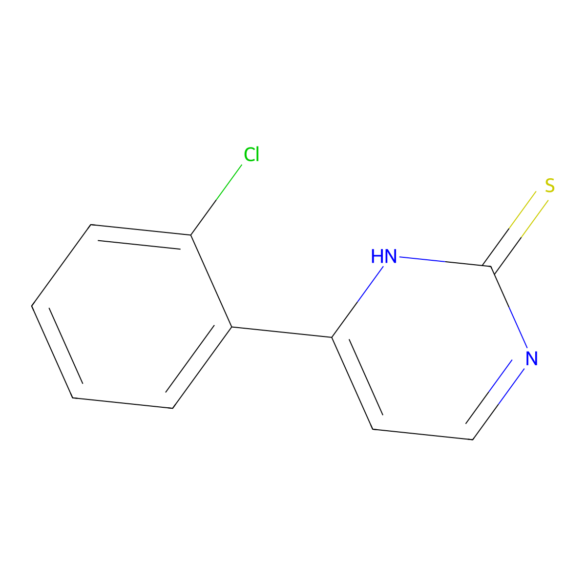4-(2-Chlorophenyl)pyrimidine-2-thiol molecular structure, CAS 80590-69-8