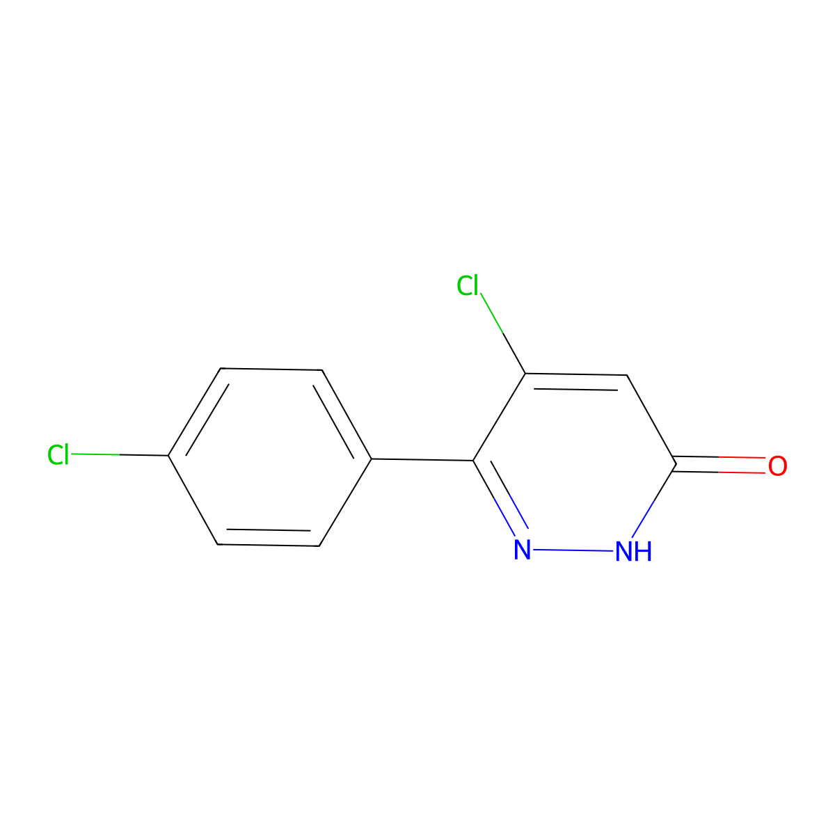 5-Chloro-6-(4-chlorophenyl)pyridazin-3(2H)-one molecular structure, CAS 80591-41-9