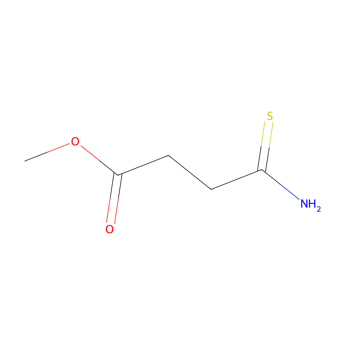 Methyl 4-amino-4-thioxobutanoate molecular structure, CAS 80592-96-7
