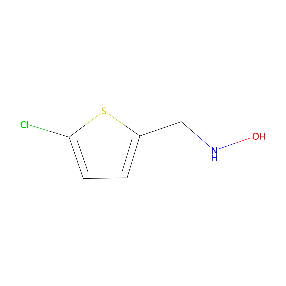 N-[(5-chlorothiophen-2-yl)methyl]hydroxylamine molecular structure, CAS 805949-57-9