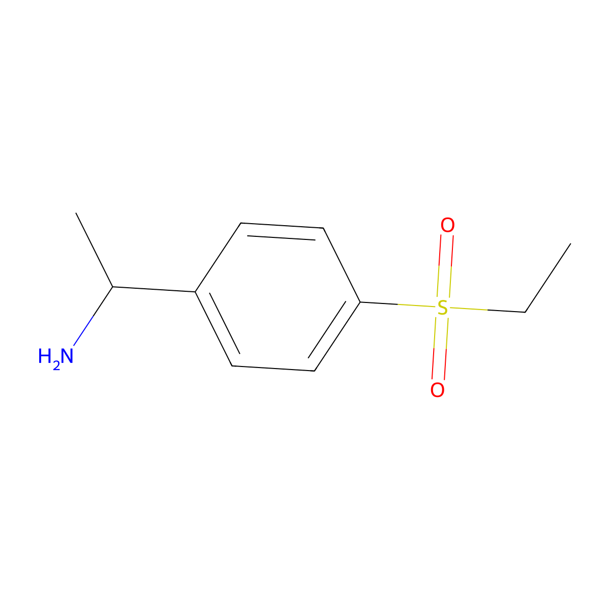 1-[4-(Ethanesulfonyl)phenyl]ethan-1-amine molecular structure, CAS 805951-56-8