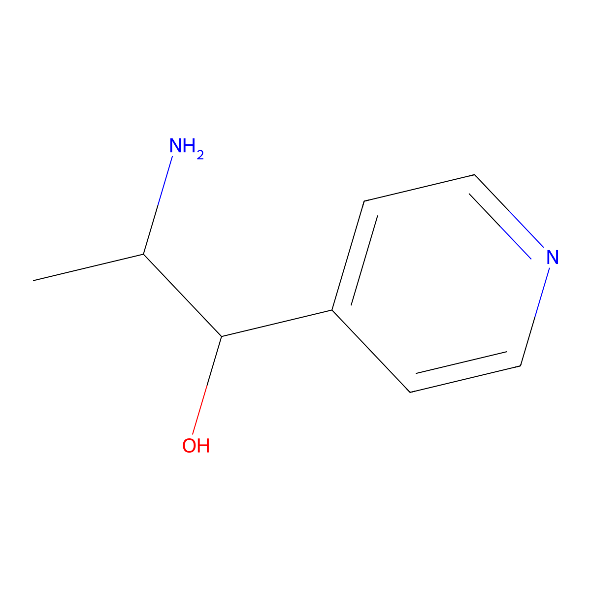 2-Amino-1-(pyridin-4-yl)propan-1-ol molecular structure, CAS 805953-19-9