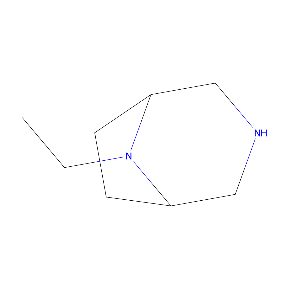 8-Ethyl-3,8-diazabicyclo[3.2.1]octane molecular structure, CAS 805953-86-0