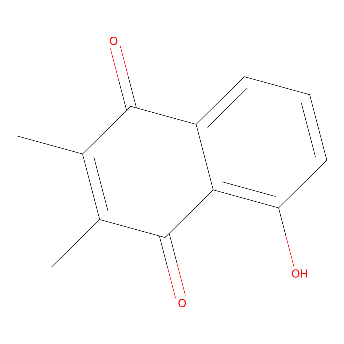 5-Hydroxy-2,3-Dimethyl-1,4-naphthoquinone molecular structure, CAS 80596-51-6
