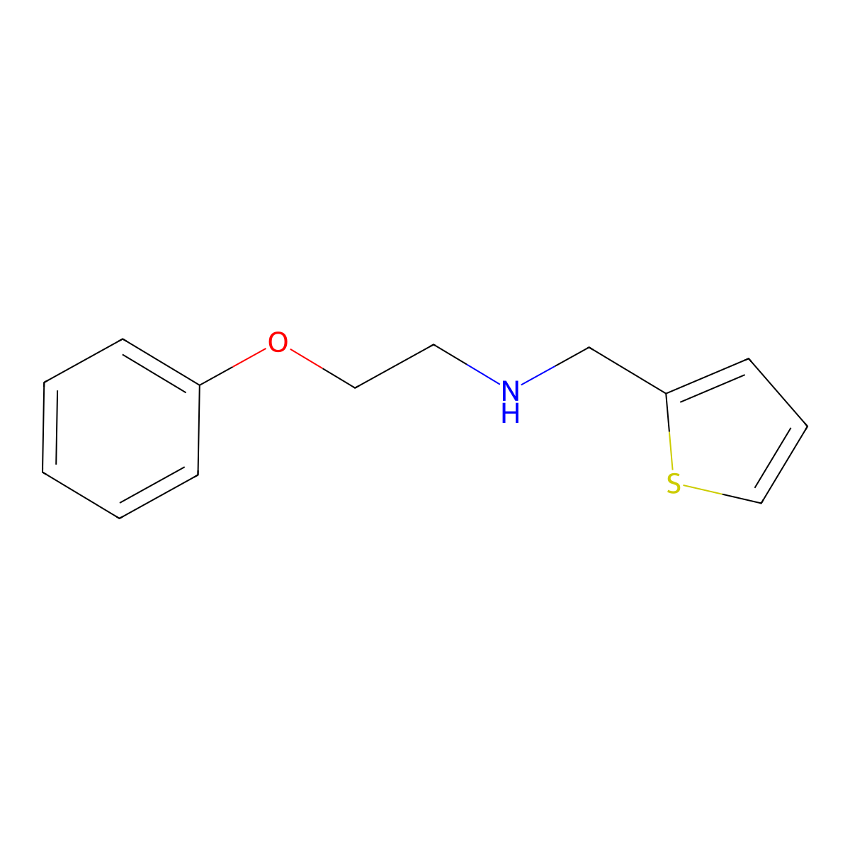 2-Phenoxy-N-(2-thienylmethyl)-1-ethanamine molecular structure, CAS 805960-91-2