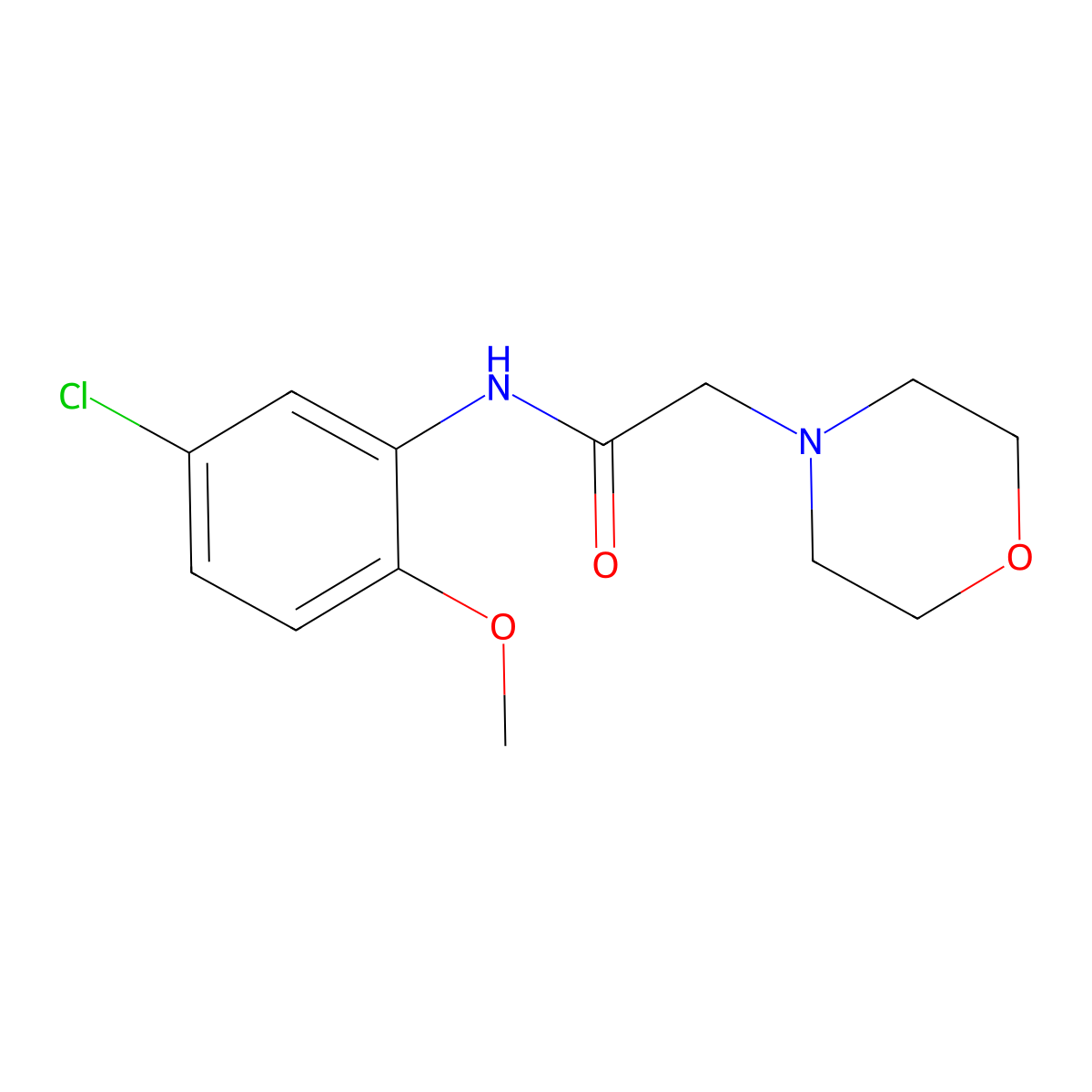 N-(5-chloro-2-methoxyphenyl)-2-morpholin-4-ylacetamide molecular structure, CAS 805961-37-9