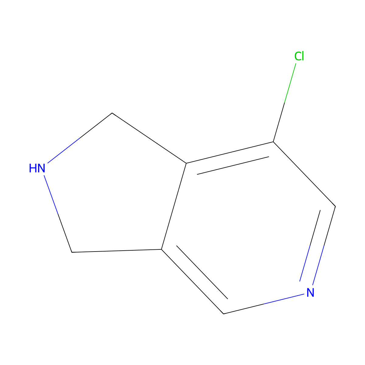 7-Chloro-2,3-dihydro-1H-pyrrolo[3,4-c]pyridine molecular structure, CAS 805982-16-5