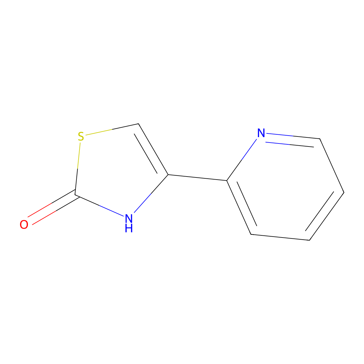 4-(Pyridin-2-yl)-2,3-dihydro-1,3-thiazol-2-one molecular structure, CAS 805983-92-0