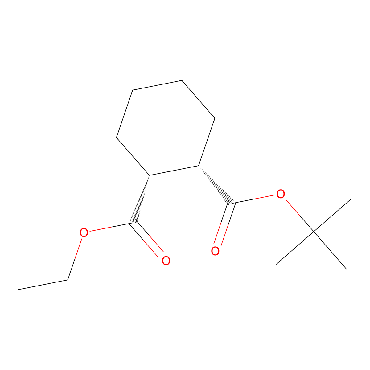 (1R,2S)-Ethyl 2-(tert-butoxycarbonyl)cyclohexanecarboxylate molecular structure, CAS 805994-98-3