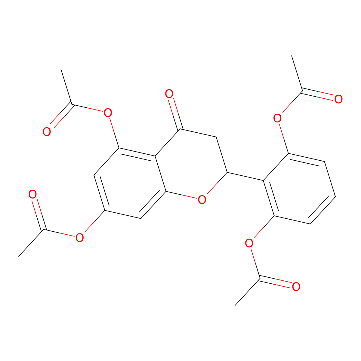 2',5,6',7-Tetraacetoxyflavanone molecular structure, CAS 80604-17-7