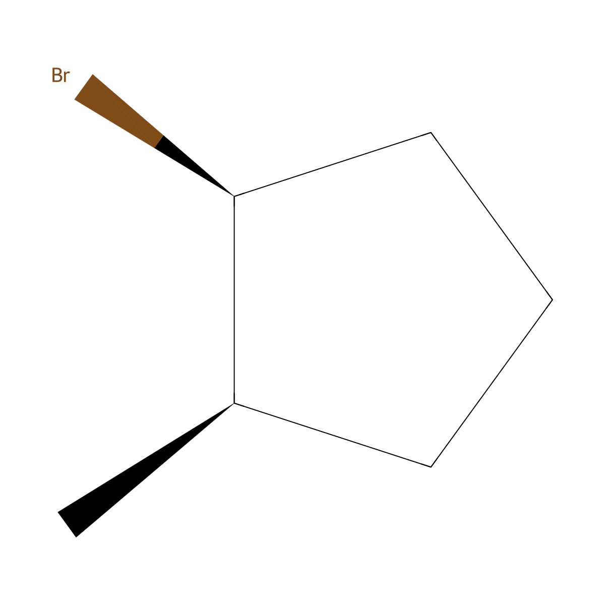 rac-(1R,2S)-1-bromo-2-methylcyclopentane, cis molecular structure, CAS 80607-05-2