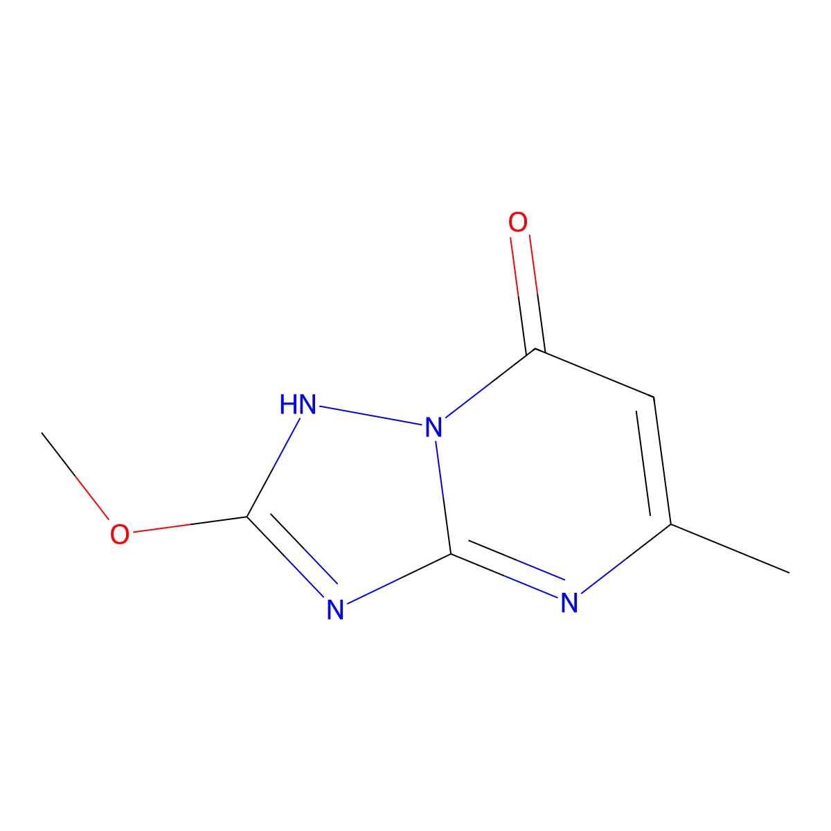 2-Methoxy-5-methyl-[1,2,4]triazolo[1,5-a]pyrimidin-7-ol molecular structure, CAS 80611-89-8