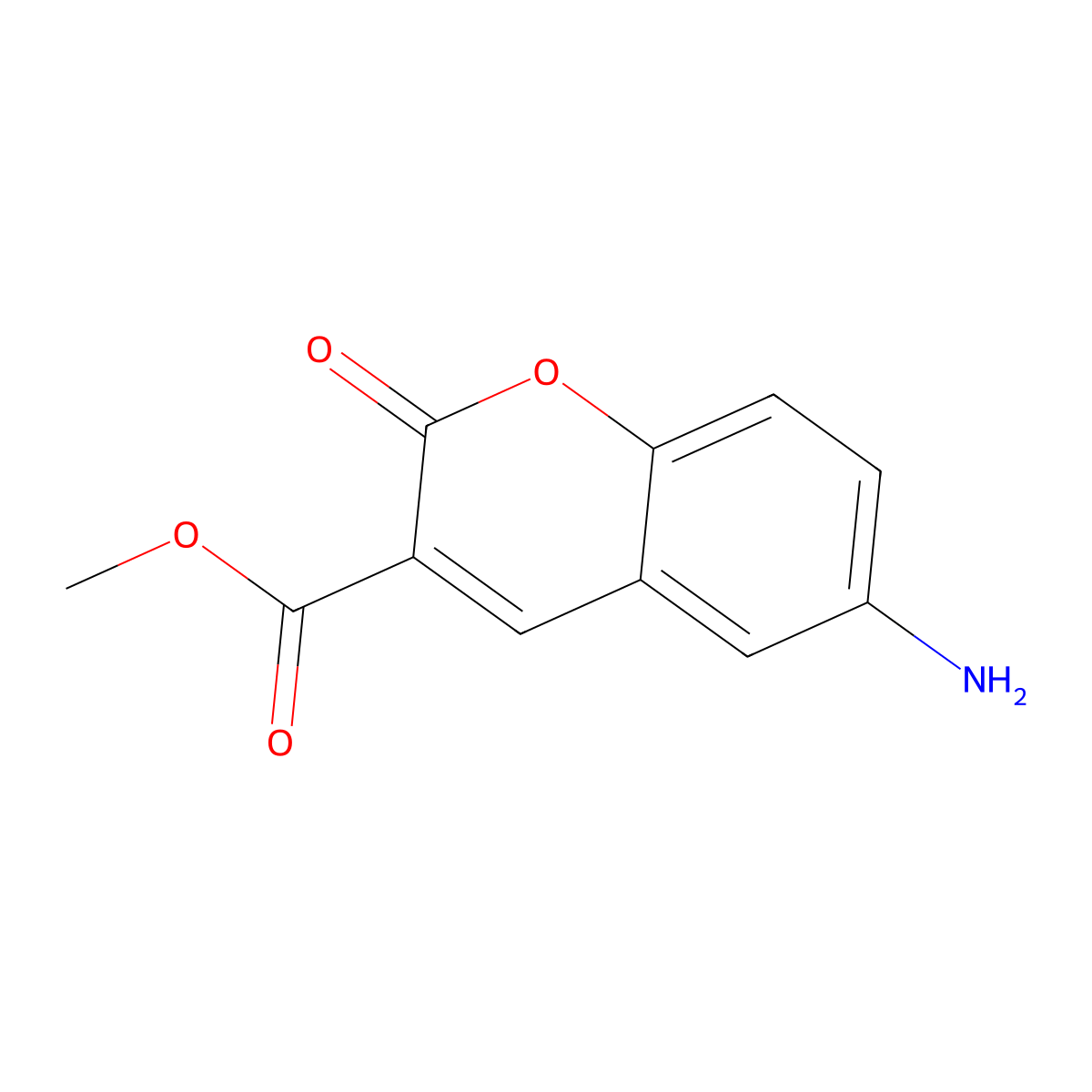 6-Aminocoumarin-3-carboxylic acid methyl ester molecular structure, CAS 80613-57-6