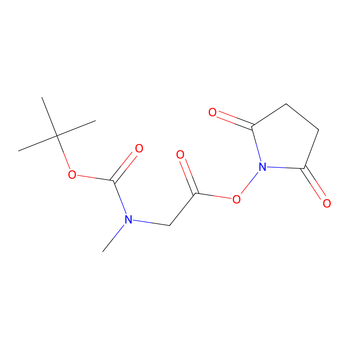 Boc-Sar-OSu molecular structure, CAS 80621-90-5