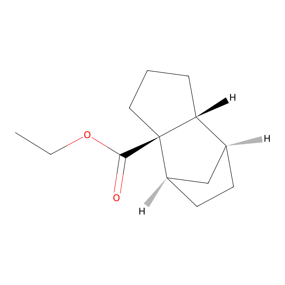 Ethyl (1R,2R,6R,7S)-tricyclo[5.2.1.02,6]decane-2-carboxylate molecular structure, CAS 80623-07-0