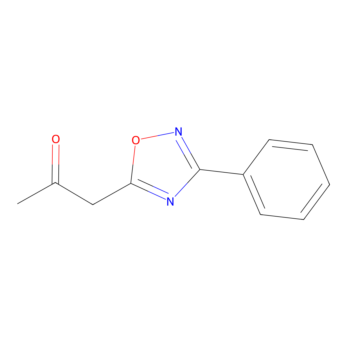 1-(3-Phenyl-1,2,4-oxadiazol-5-yl)acetone molecular structure, CAS 80628-80-4