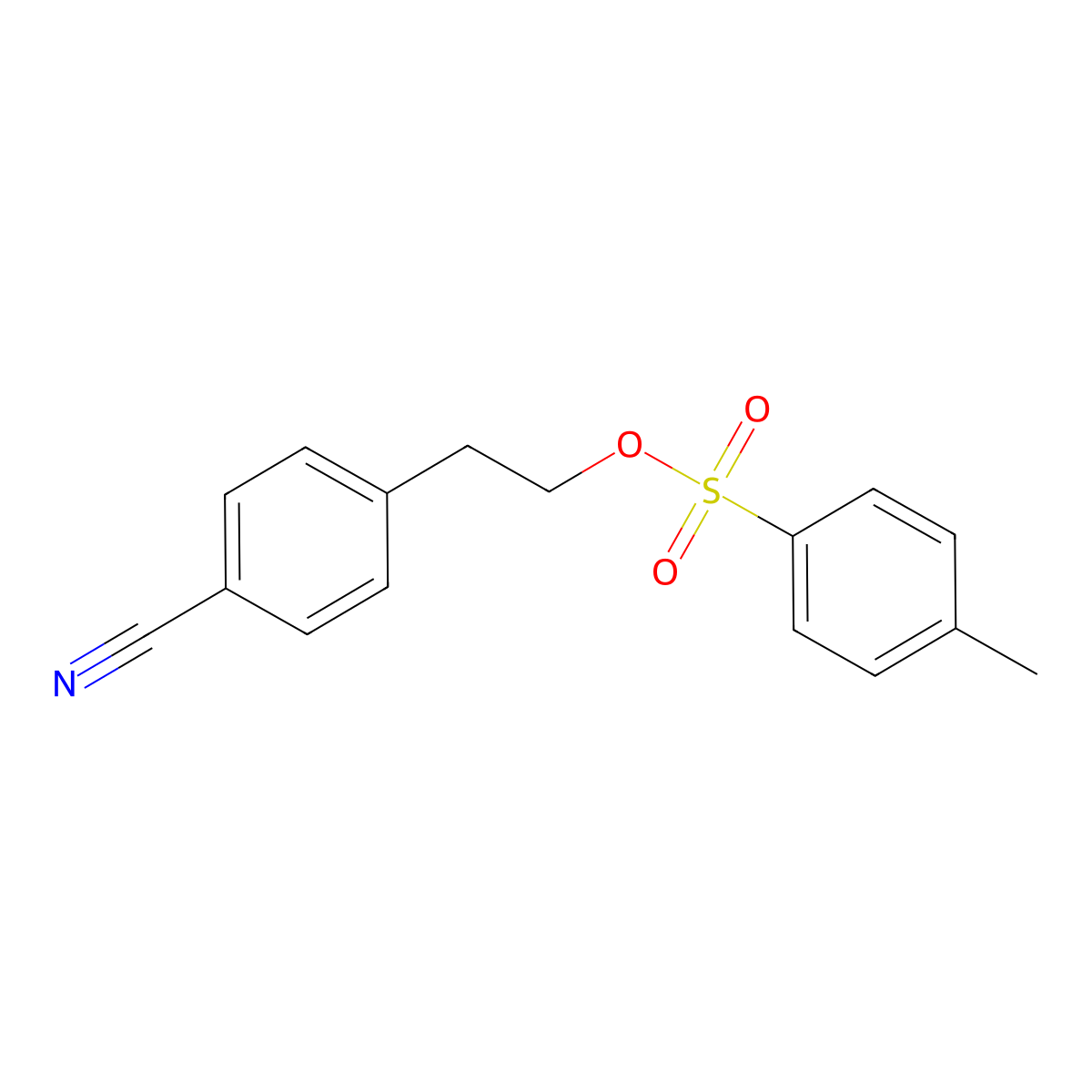 4-Cyanophenethyl 4-methylbenzenesulfonate molecular structure, CAS 80632-27-5