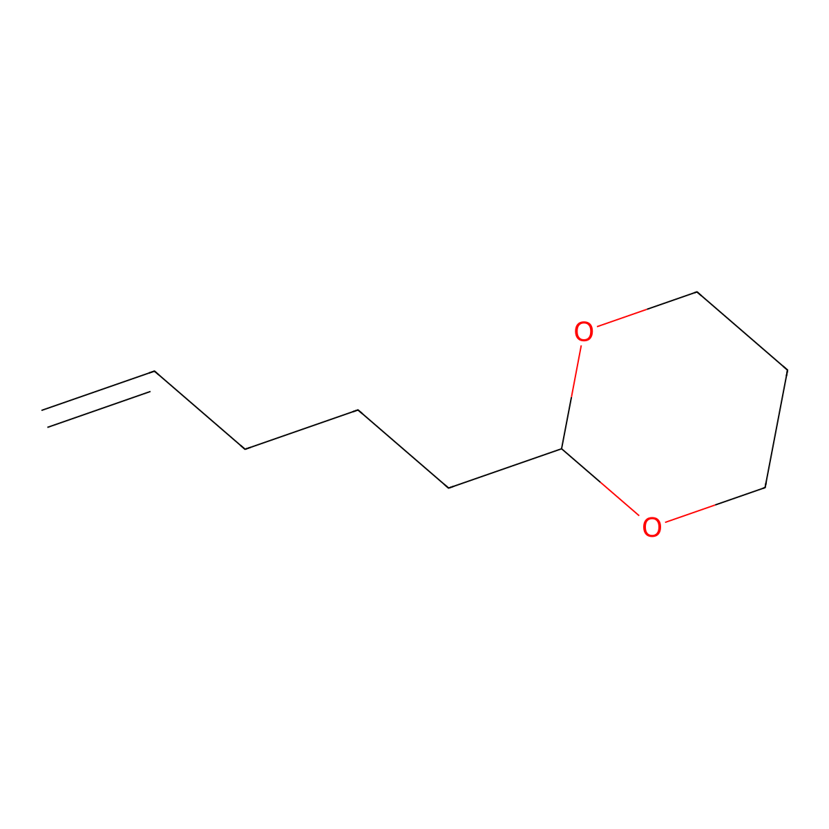 2-(Pent-4-en-1-yl)-1,3-dioxane molecular structure, CAS 80634-89-5