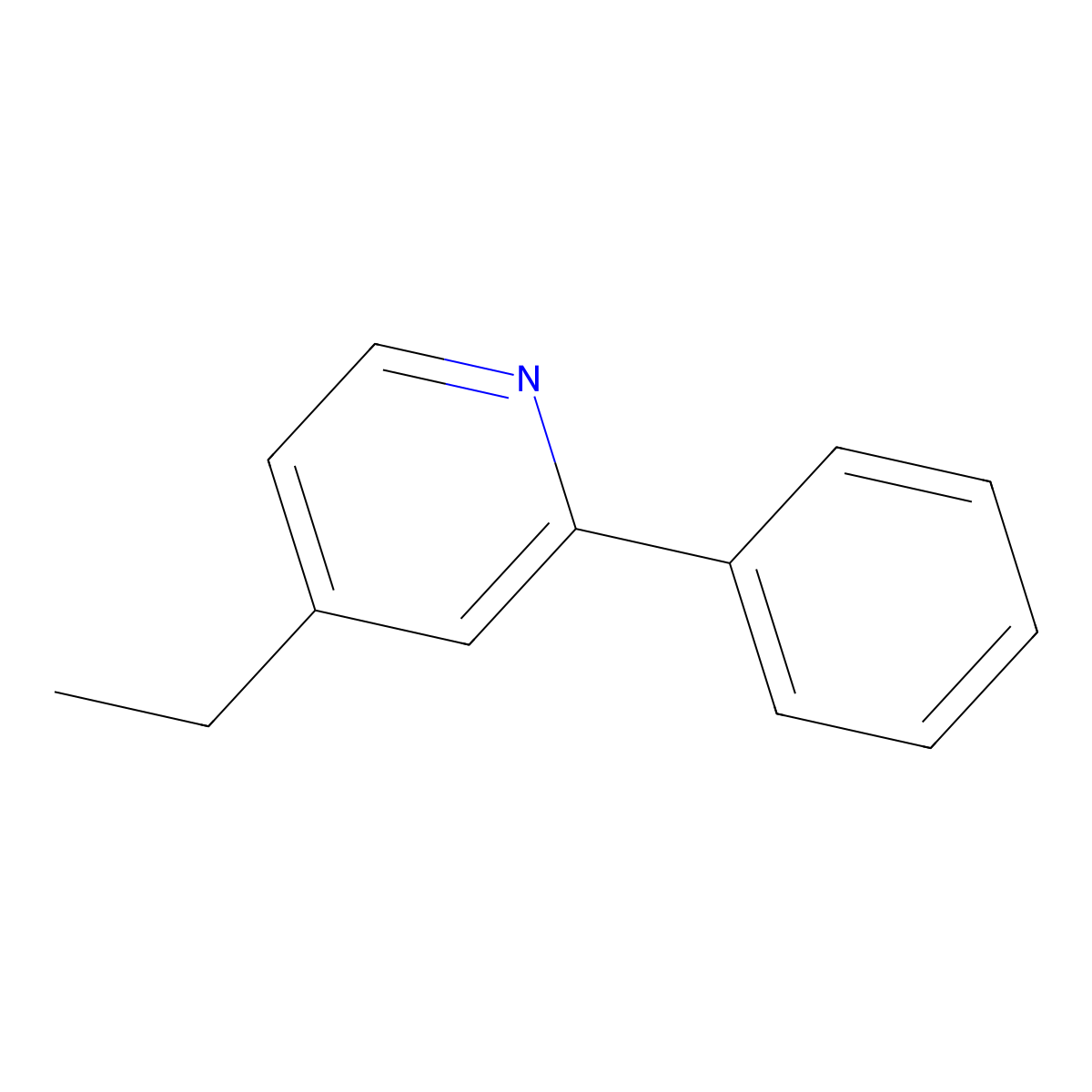 4-Ethyl-2-phenylpyridine molecular structure, CAS 80635-90-1