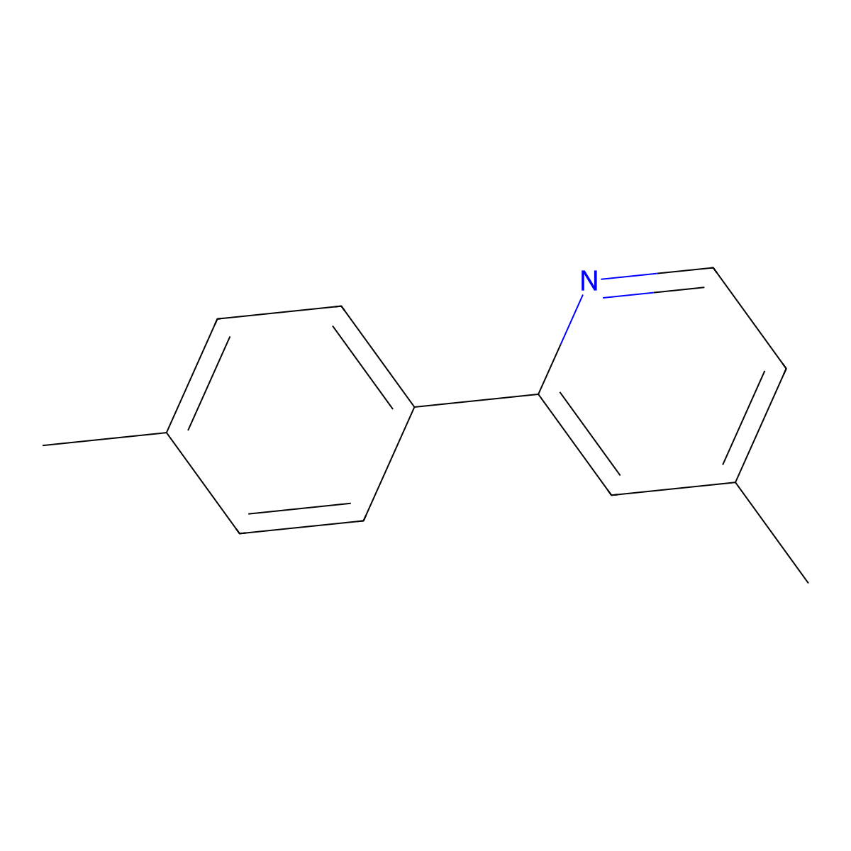 4-Methyl-2-(p-tolyl)pyridine molecular structure, CAS 80635-92-3
