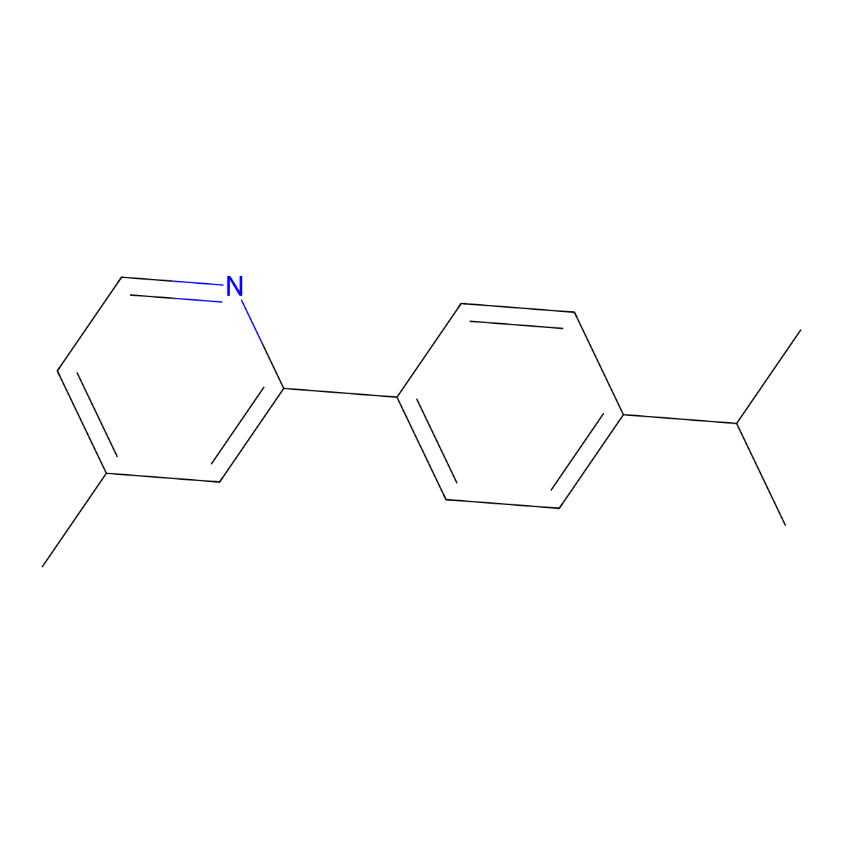 2-(4-Isopropylphenyl)-4-methylpyridine molecular structure, CAS 80635-97-8