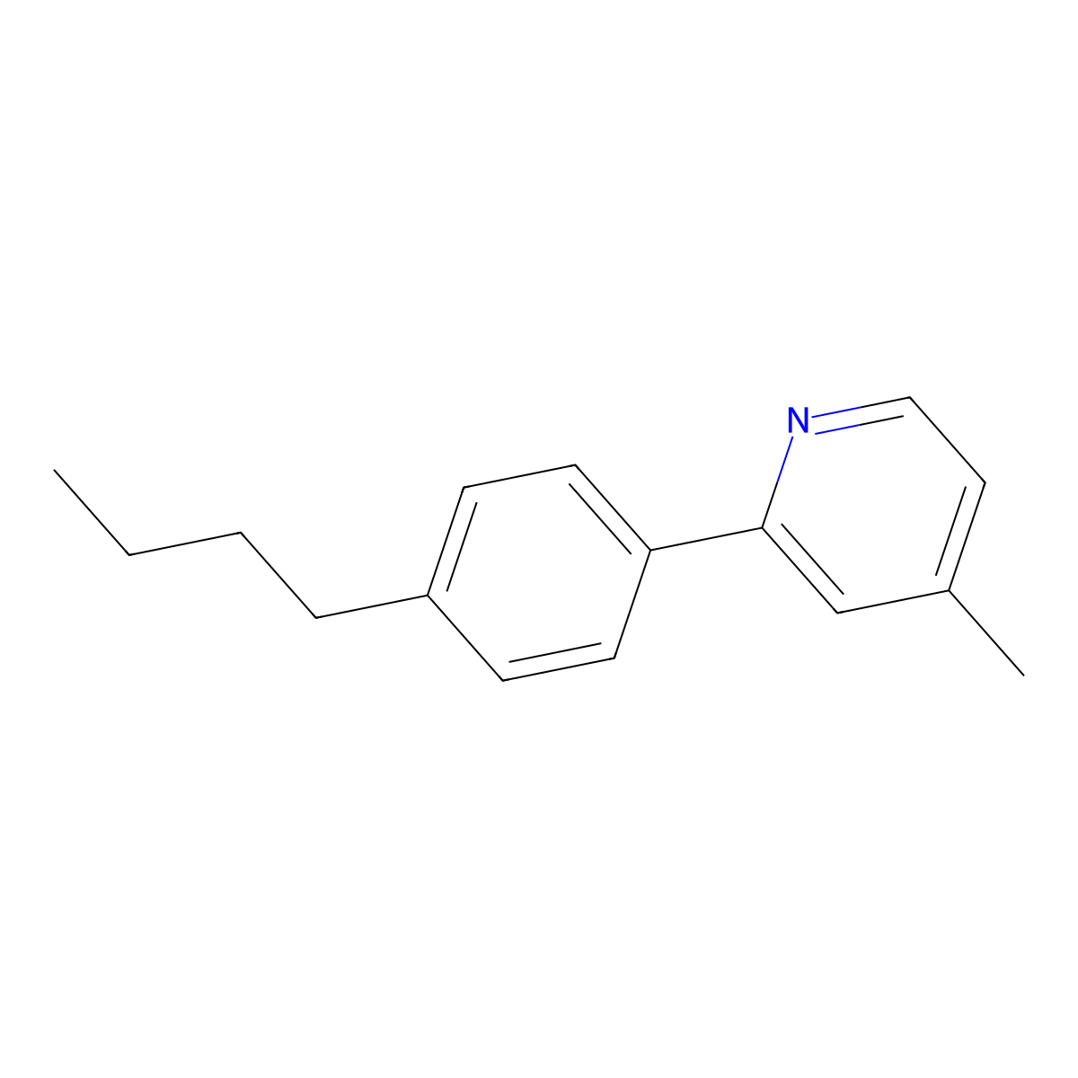 2-(4-Butylphenyl)-4-methylpyridine molecular structure, CAS 80635-98-9