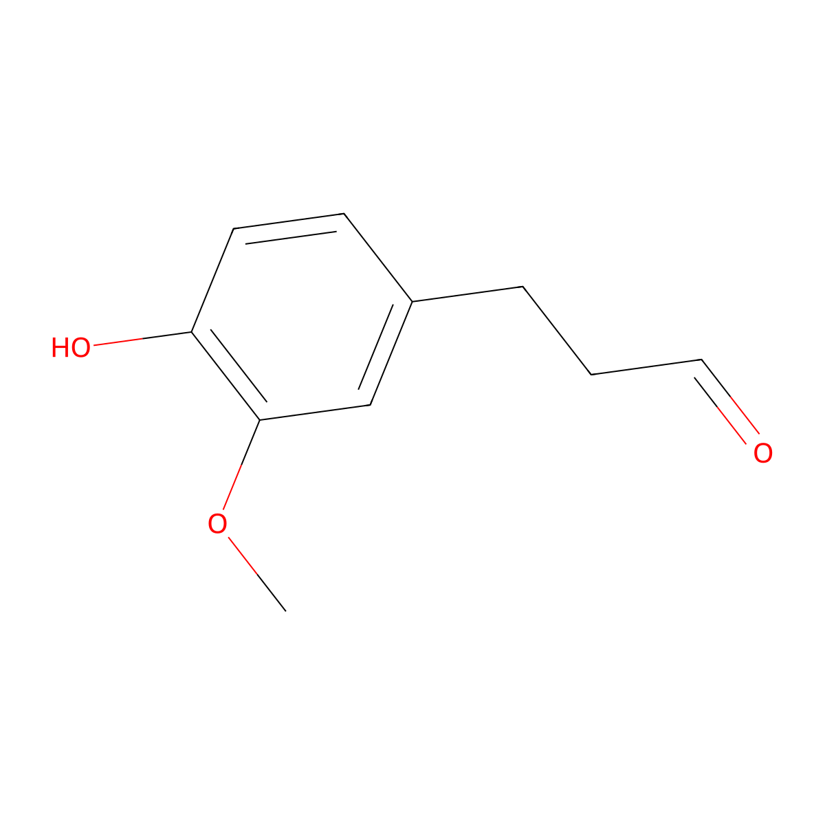 3-(4-Hydroxy-3-methoxyphenyl)propionaldehyde molecular structure, CAS 80638-48-8