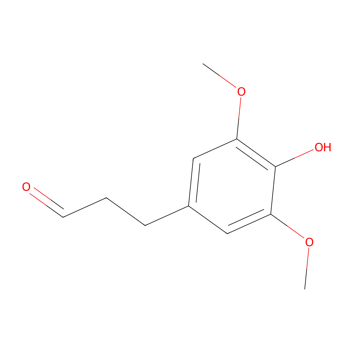 3-(4-Hydroxy-3,5-dimethoxyphenyl)propanal molecular structure, CAS 80638-49-9