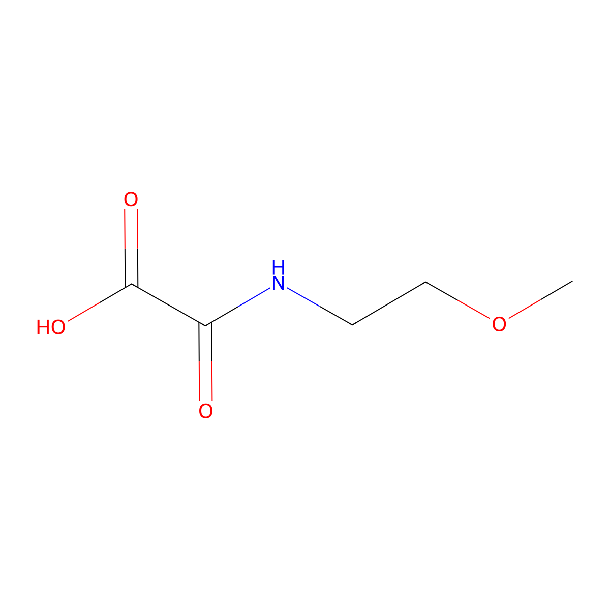 [(2-Methoxyethyl)carbamoyl]formic acid molecular structure, CAS 80638-54-6
