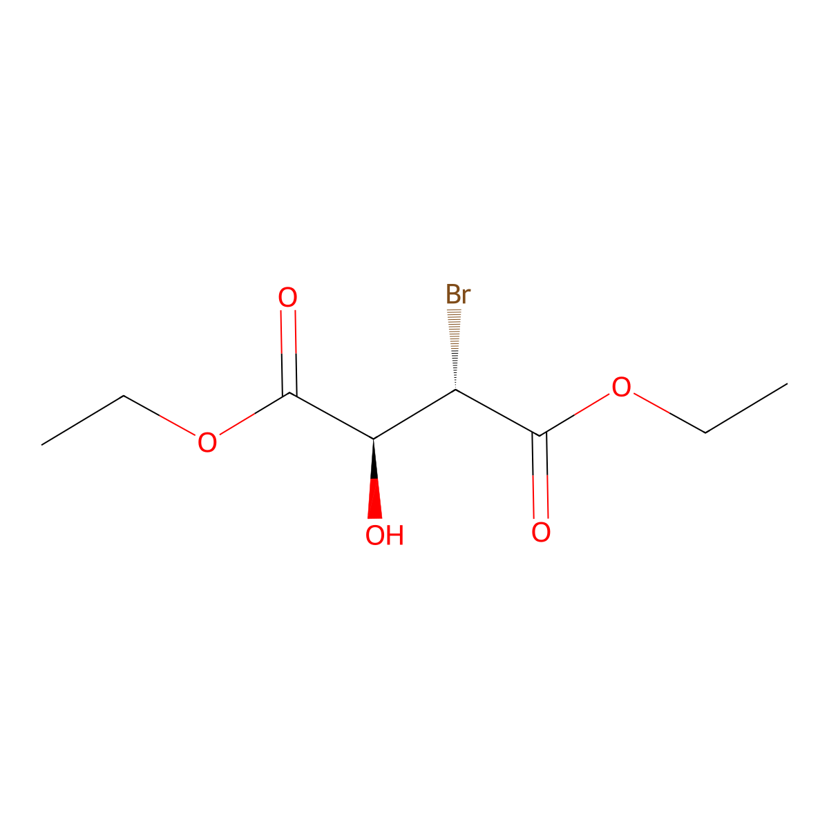 Diethyl (2S,3S)-2-bromo-3-hydroxysuccinate molecular structure, CAS 80640-14-8