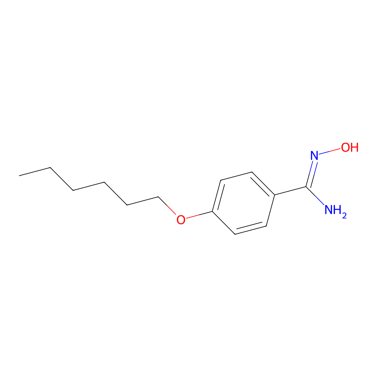 4-hexoxy-N'-hydroxybenzenecarboximidamide molecular structure, CAS 80641-18-5