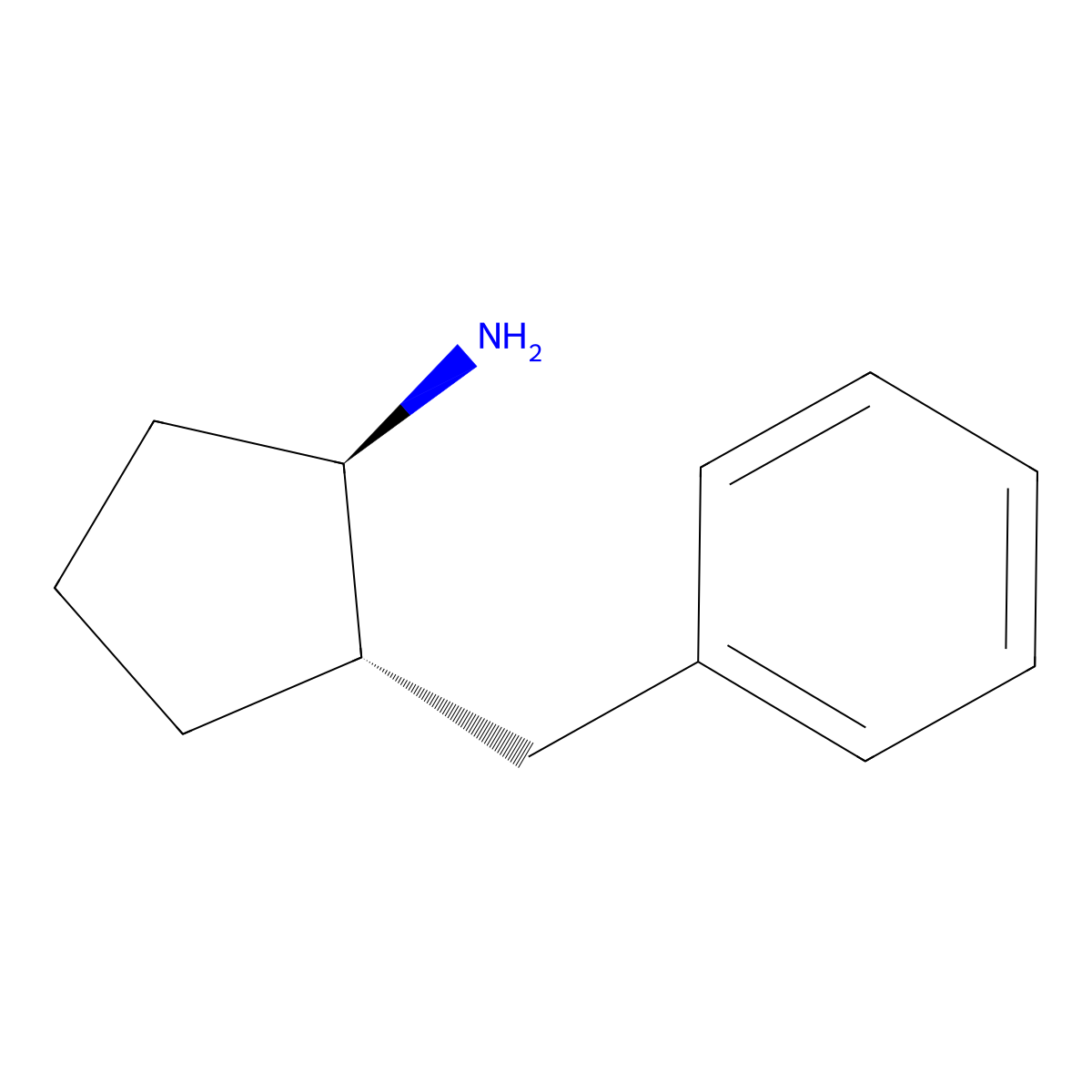 (1R,2S)-2-benzylcyclopentan-1-amine molecular structure, CAS 80649-78-1