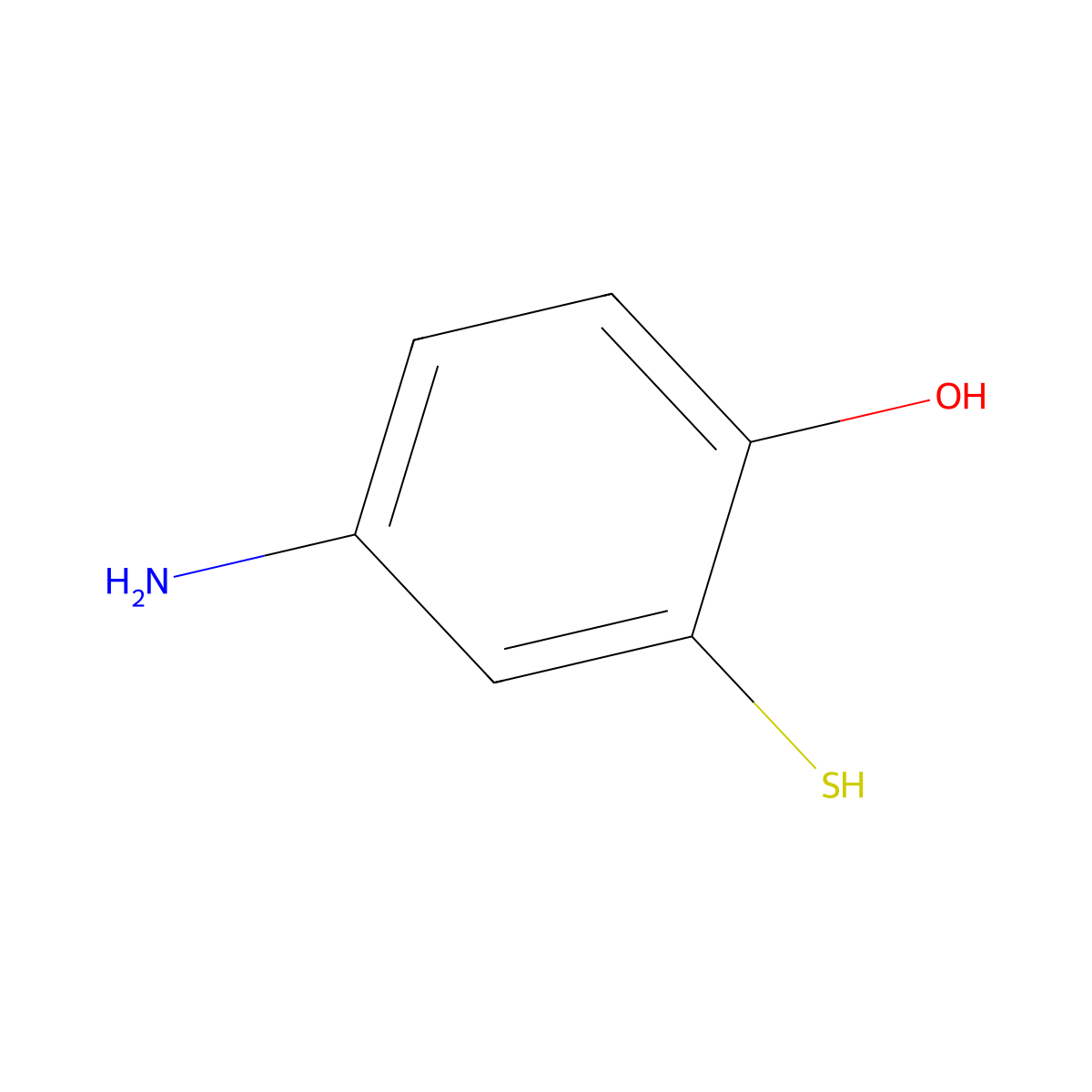4-Amino-2-mercaptophenol molecular structure, CAS 806595-33-5