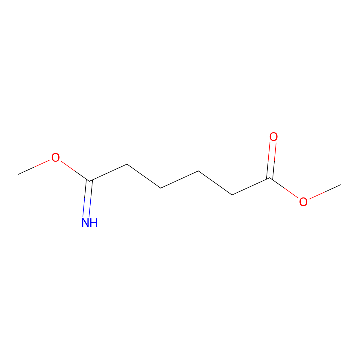Methyl 6-imino-6-methoxyhexanoate molecular structure, CAS 806595-48-2