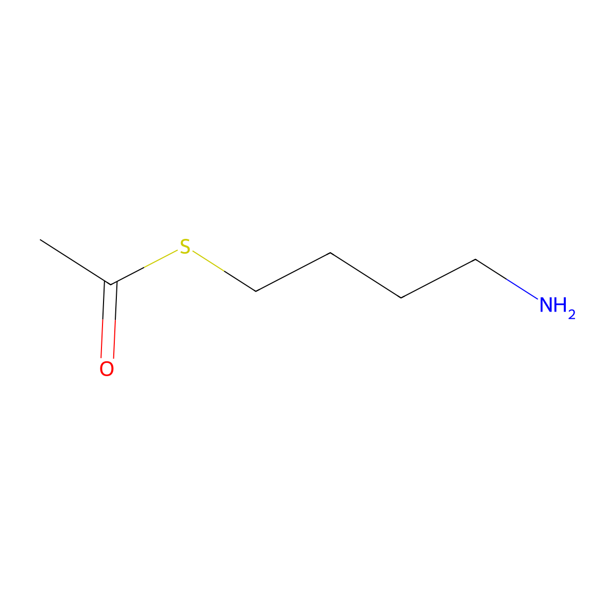 1-[(4-Aminobutyl)sulfanyl]ethan-1-one molecular structure, CAS 806596-06-5