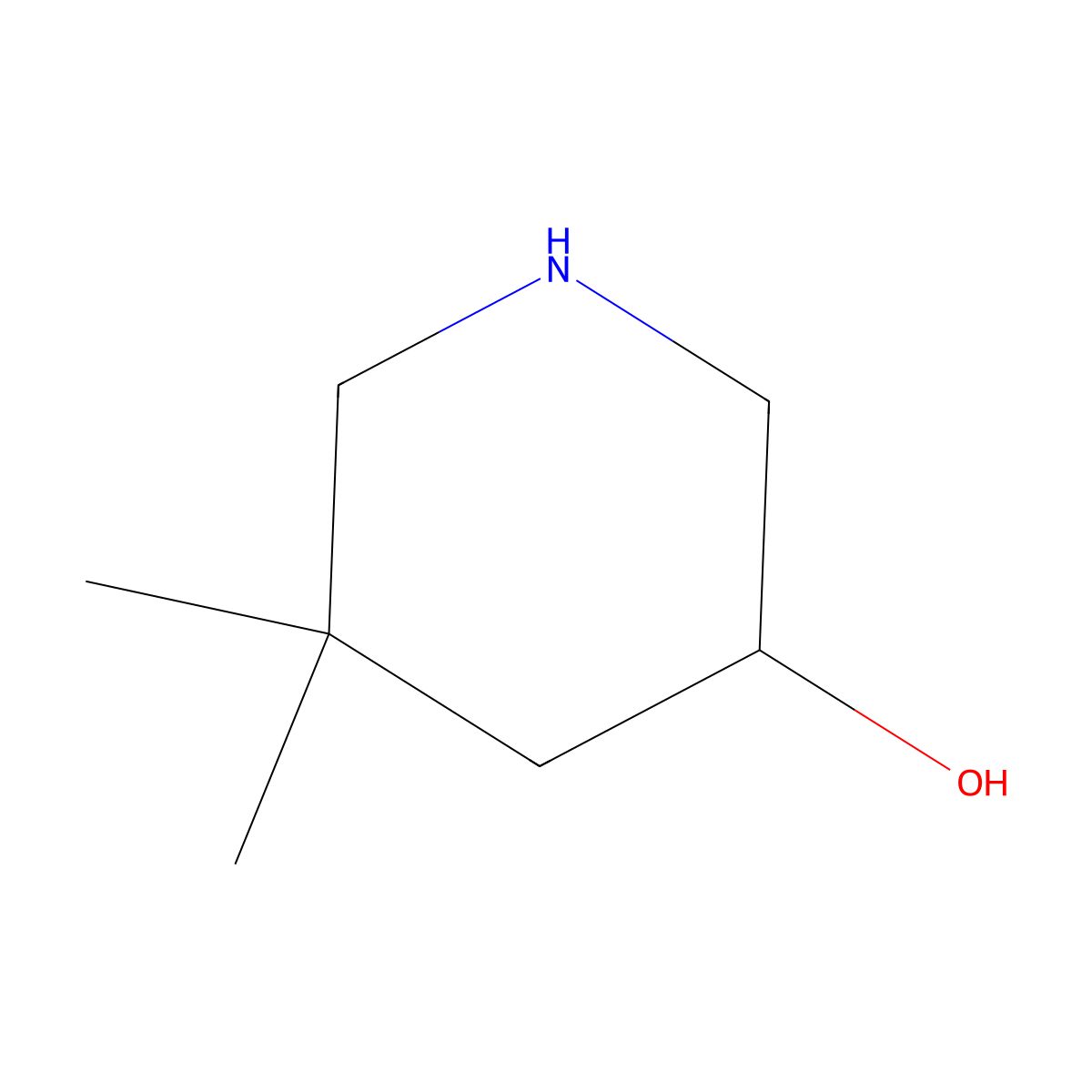 5,5-Dimethylpiperidin-3-ol molecular structure, CAS 806596-58-7