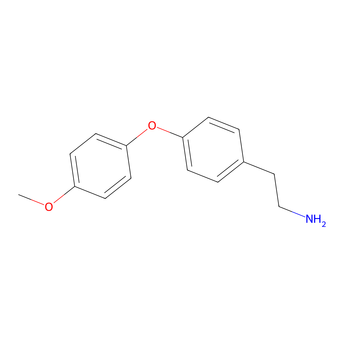 2-[4-(4-Methoxyphenoxy)phenyl]ethan-1-amine molecular structure, CAS 806596-68-9