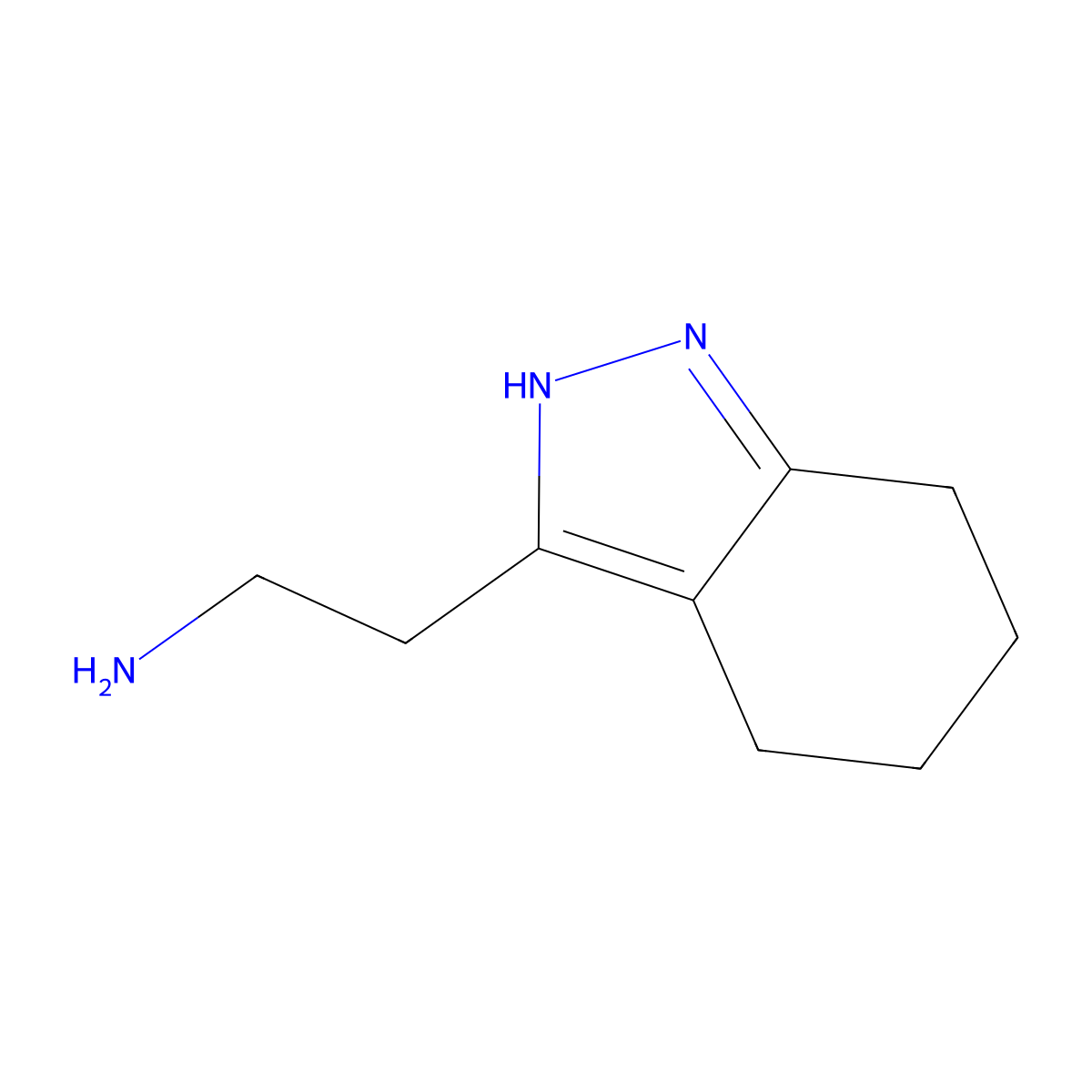 2-(4,5,6,7-Tetrahydro-2H-indazol-3-yl)ethanamine molecular structure, CAS 806597-38-6