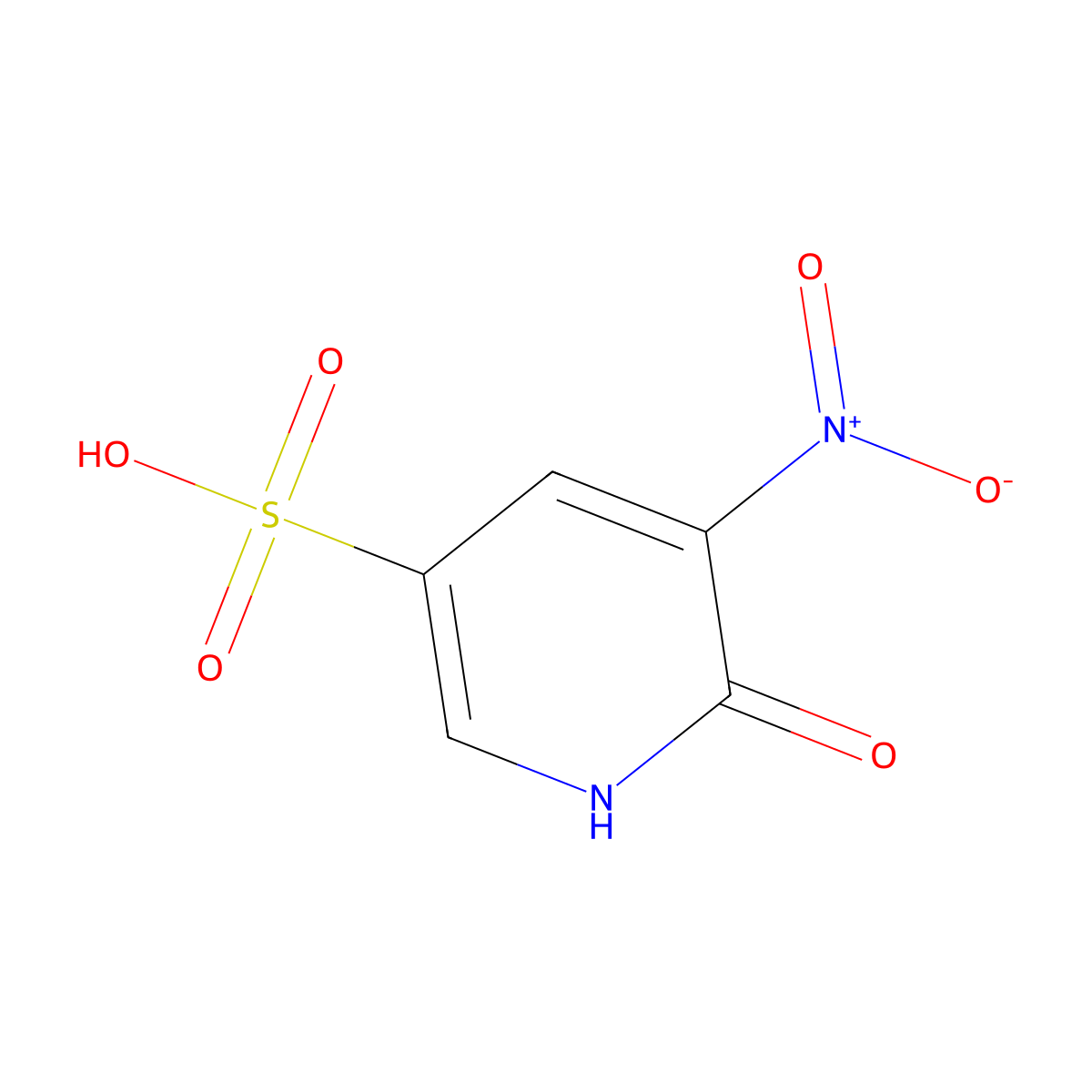 5-Nitro-6-oxo-1,6-dihydropyridine-3-sulfonic acid molecular structure, CAS 806601-91-2