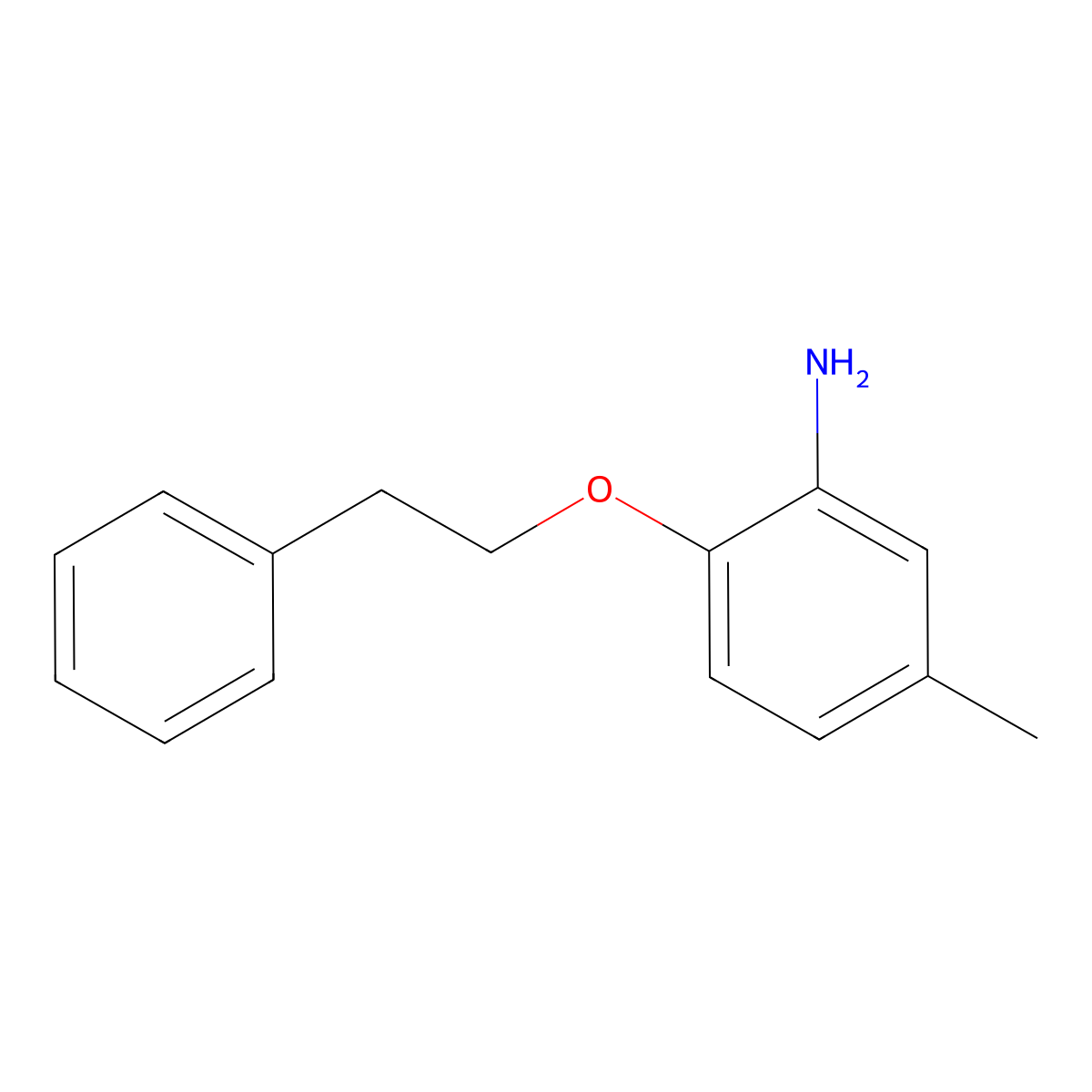 5-Methyl-2-(2-phenylethoxy)aniline molecular structure, CAS 806603-62-3