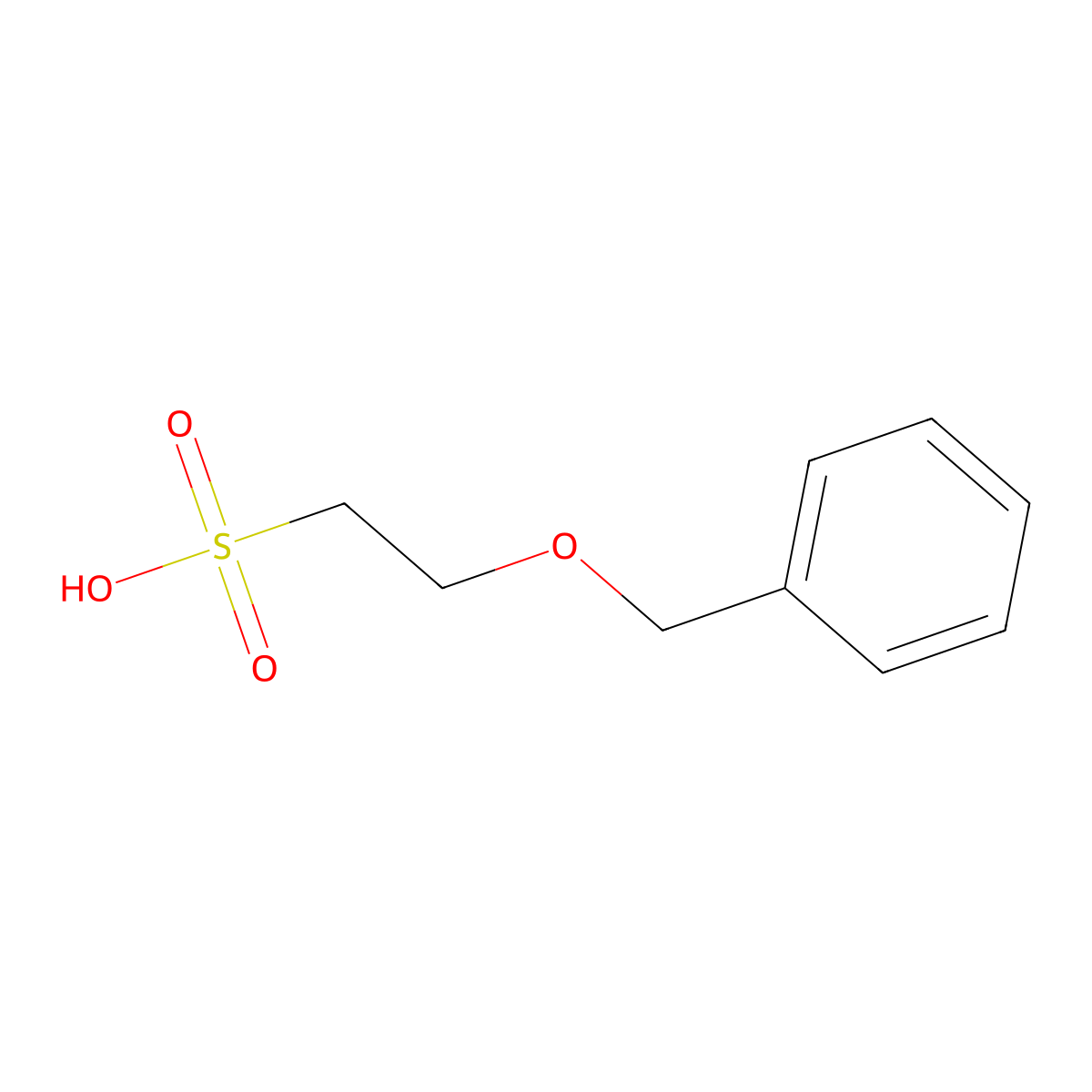2-Benzyloxyethanesulfonic acid molecular structure, CAS 806608-12-8