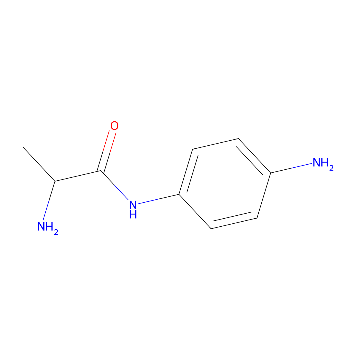 2-amino-N-(4-aminophenyl)propanamide molecular structure, CAS 806618-76-8