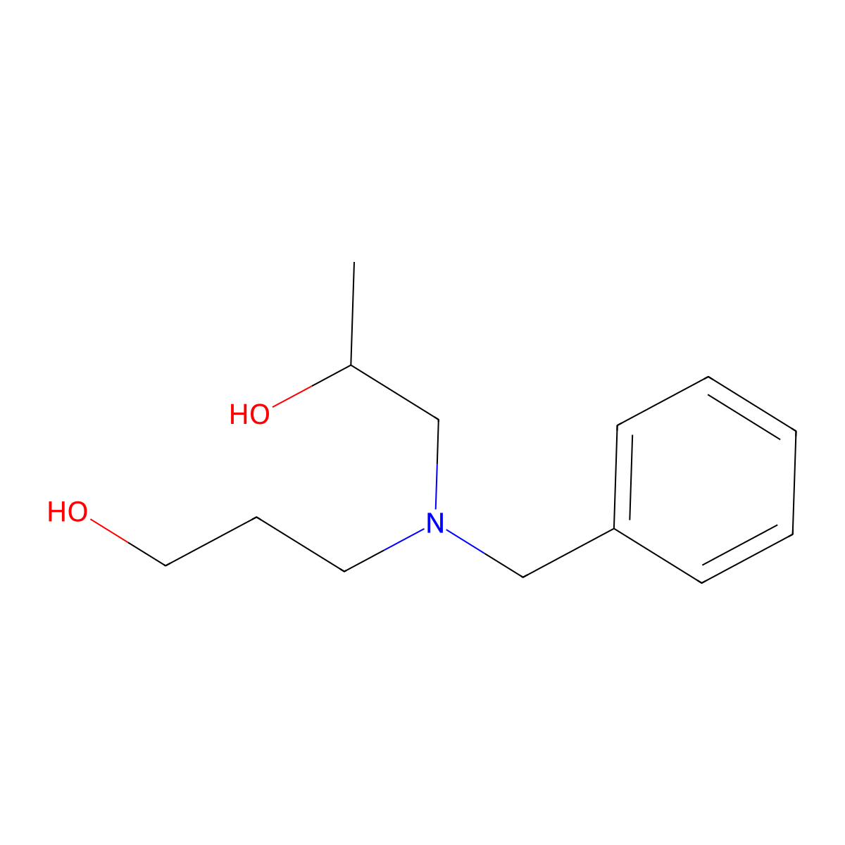 3-[Benzyl-(2-hydroxy-propyl)-amino]-propan-1-OL molecular structure, CAS 80662-80-2