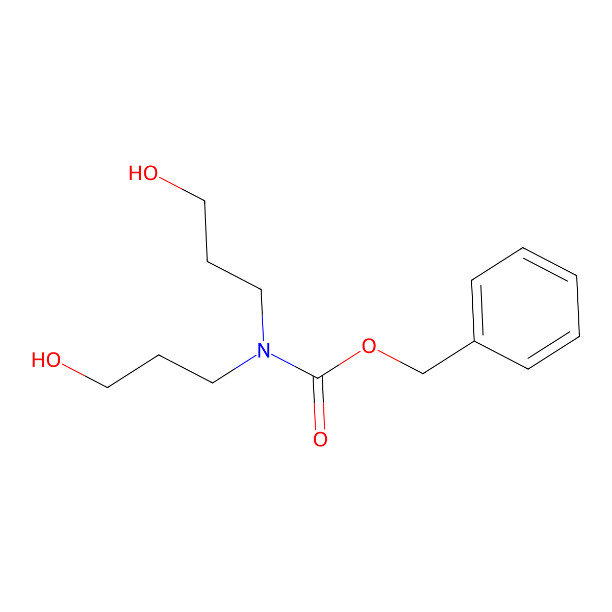 Benzyl N,N-bis(3-hydroxypropyl)carbamate molecular structure, CAS 80662-85-7