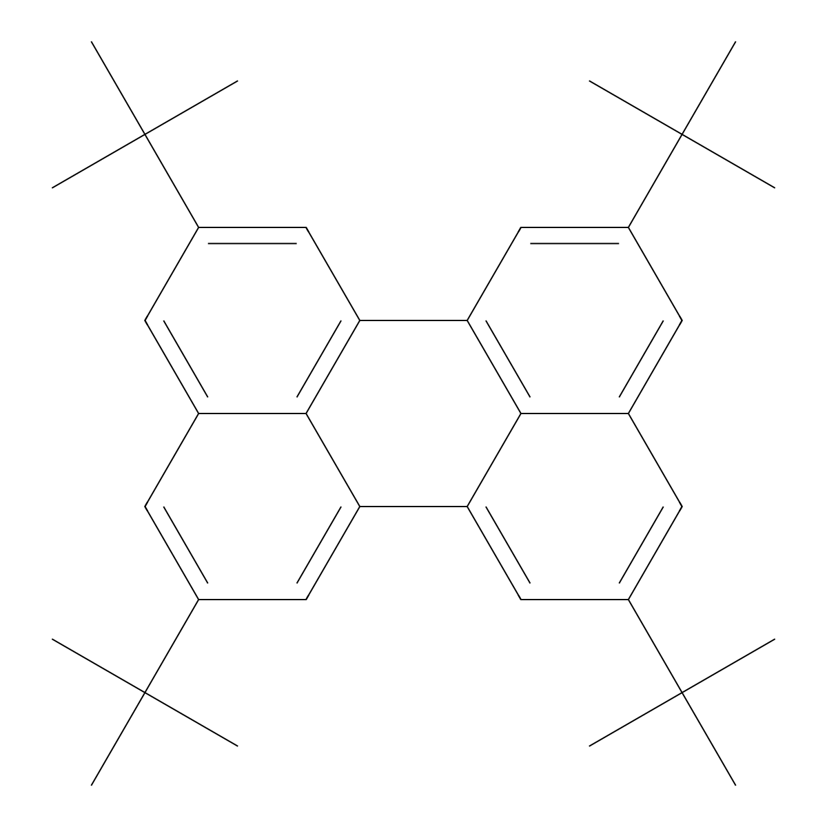 2,5,8,11-Tetra-tert-butylperylene molecular structure, CAS 80663-92-9