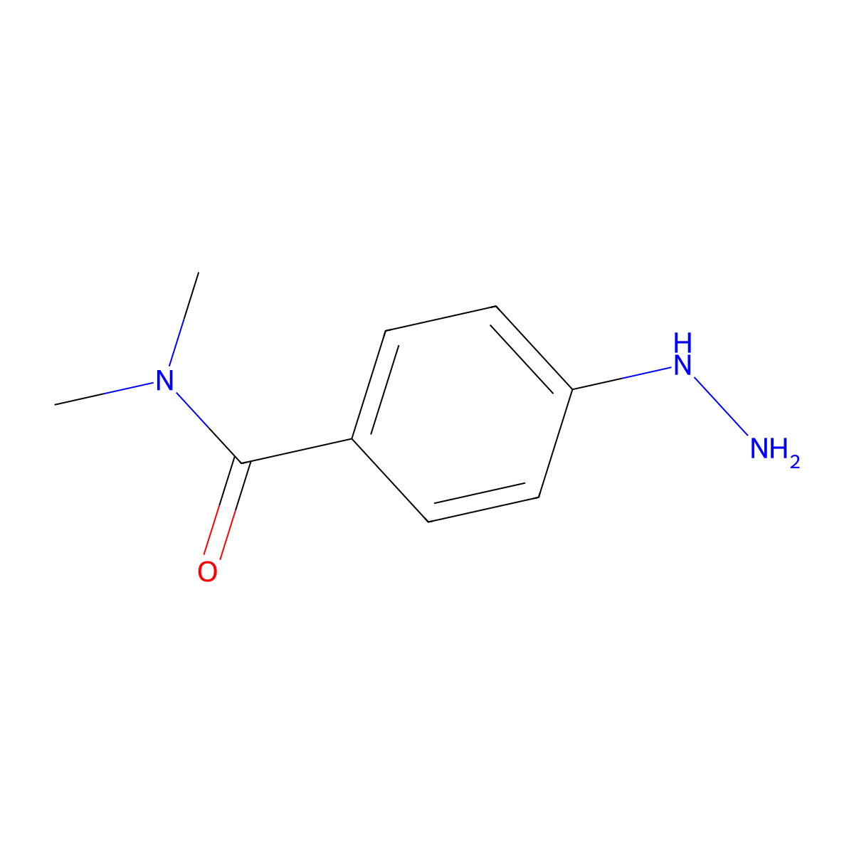 4-hydrazinyl-N,N-dimethylbenzamide molecular structure, CAS 806634-16-2